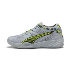 Buty halowe Puma Eliminate Nitro SQD 4 Berlin. Szare buty treningowe Puma, bez wzorów, z gumy, bez zapięcia, na fitness i siłownię. Za 728.35 zł.