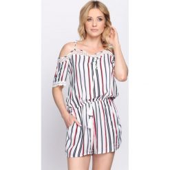 Biało-Czerwony Kombinezon Surprise Yourself. Kombinezony marki Born2be. Za 39.99 zł.