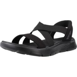 Sandały SKECHERS GO WALK FLEX SANDAL GLIMM Czarny. Czarne sandały Skechers, bez wzorów, z materiału, bez obcasa, bez zapięcia. Za 279.99 zł.