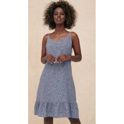 Halka Gama BS Jeans Flowers. Sukienki blue shadow, s, bez wzorów, z jeansu, bez kołnierzyka, bez ramiączek. W wyprzedaży za 79.95 zł.