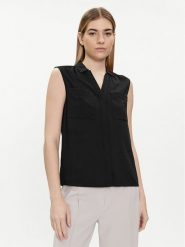 Calvin Klein Koszula K20K207031 Czarny Regular Fit. Czarne koszule Calvin Klein, bez wzorów, z syntetyku, bez kołnierzyka, bez ramiączek. Za 179.99 zł.