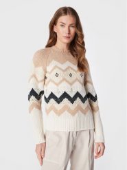 Peserico Sweter E99948F03R Beżowy Regular Fit. Brązowe swetry Peserico, bez wzorów, z wełny, bez ramiączek. Za 2,549.00 zł.
