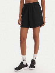 Reebok Szorty sportowe Karin RK25504CCW Czarny Regular Fit. Czarne szorty sportowe Reebok, bez wzorów, z syntetyku. Za 99.99 zł.