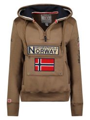 Geographical Norway Bluza "Gymclass" w kolorze jasnobrązowym rozmiar: XXL. Brązowe bluzy Geographical Norway, xxl, bez wzorów, bez ramiączek, z kapturem. Za 116.95 zł.
