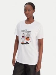 Liu Jo T-Shirt WA6163 JS904 Biały Relaxed Fit. Białe t-shirty Liu Jo, s, bez wzorów, z bawełny, bez kołnierzyka, bez ramiączek. Za 299.99 zł.