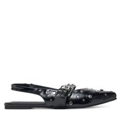 Baleriny ONLY Shoes. Czarne czółenka ONLY SHOES, bez wzorów, bez obcasa, bez zapięcia. Za 99.99 zł.