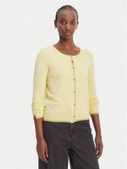 Liu Jo Kardigan WA6280 MS49I Żółty Regular Fit. Żółte swetry Liu Jo, s, bez wzorów, z wiskozy, bez ramiączek. Za 429.99 zł.