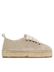 Manebi Espadryle Lace-Up Espadrilles O 7.1 E0 Beżowy. Brązowe espadryle Manebi, bez wzorów, z materiału, bez obcasa. Za 649.99 zł.