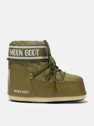 Moon Boot Botki zimowe "Icon Low" w kolorze khaki rozmiar: 39/41. Brązowe botki Moon Boot, bez wzorów, z materiału, bez obcasa, bez zapięcia. Za 518.42 zł.