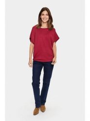 SAINT TROPEZ Sweter w kolorze czerwonym rozmiar: L. Czerwone swetry Saint Tropez, l, bez wzorów, bez ramiączek. Za 82.99 zł.