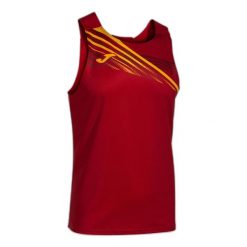 Tank top Joma Elite X. Czerwone topy Joma, bez wzorów, bez kołnierzyka, bez ramiączek. Za 149.50 zł.