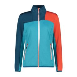Damski polar rozpinany na całej długości CMP Unlimitech. Czerwone bluzy z polaru CMP, l, bez wzorów, z polaru, trekkingowe. Za 347.00 zł.