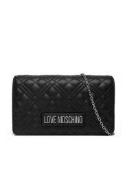LOVE MOSCHINO Torebka JC4079PP0NLA000B Czarny. Czarne kopertówki Love Moschino, bez wzorów, ze skóry, wizytowe, bez dodatków. Za 449.99 zł.
