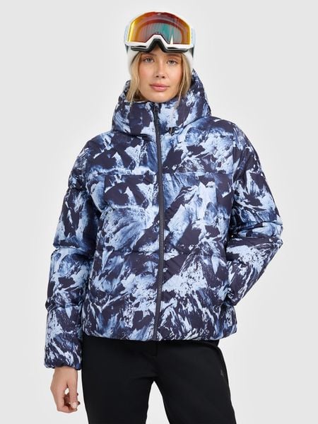 4F Kurtka narciarska membrana 5000 damska - multikolor XL. Niebieskie kurtki narciarskie 4f, na zimę, xl, bez wzorów, bez kaptura, narciarskie. Za 499.99 zł.