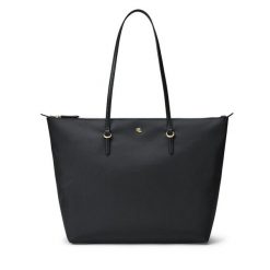 Torebka LAUREN RALPH LAUREN. Czarne shopper bag Lauren Ralph Lauren, bez wzorów, bez dodatków. Za 679.99 zł.