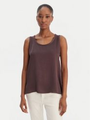 Marella Bluzka Nembi 2615161011 Brązowy Regular Fit. Brązowe bluzki Marella, bez wzorów, z acetatu, bez kołnierzyka, bez ramiączek. Za 479.99 zł.