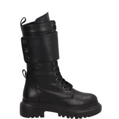 CZARNE BOTKI 1006-32 BLACK. Czarne botki Venezia, bez wzorów, ze skóry, bez obcasa, bez zapięcia. Za 339.00 zł.