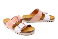 DR. BRINKMANN 700924-42 rosa, klapki damskie. Czerwone klapki Dr. Brinkmann, bez wzorów, ze skóry, bez obcasa, bez zapięcia. Za 329.90 zł.