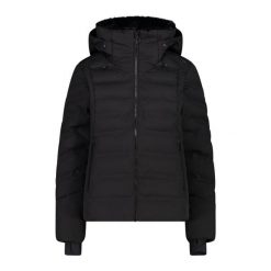 Kurtka damska narciarska CMP 34W4406. Czarne kurtki narciarskie CMP, xs, bez wzorów, z lycry, z kapturem, narciarskie. Za 659.99 zł.