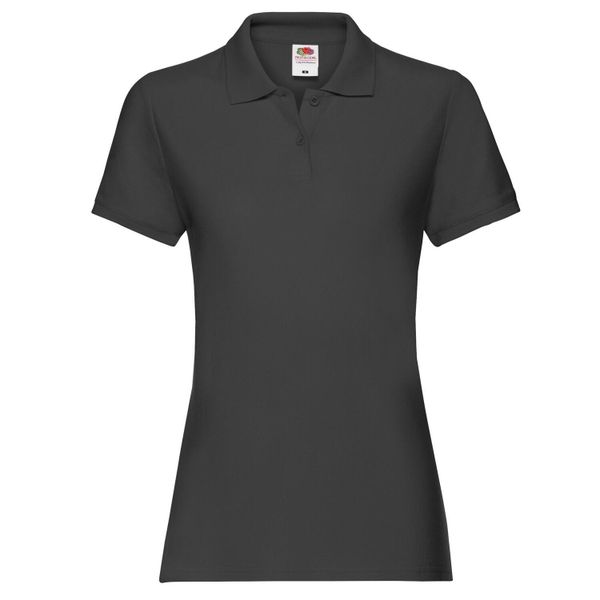 Damska Koszulka Polo Premium Plain. Czarne t-shirty sportowe fruit of the loom, xl, bez wzorów, bez ramiączek. Za 54.99 zł.