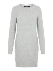Vero Moda Sukienka "Doffy" w kolorze szarym rozmiar: XS. Szare sukienki Vero Moda, na co dzień, xs, bez wzorów, bez kołnierzyka, bez ramiączek, midi, proste. Za 92.21 zł.
