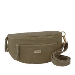 Zamszowa nerka damska Barberinis - Beżowa. Brązowe nerki i saszetki Barberinis, bez wzorów, ze skóry, eleganckie, bez dodatków. Za 128.99 zł.
