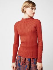 Rodier Sweter w kolorze czerwonym rozmiar: XL. Czerwone swetry Rodier, xl, bez wzorów, z wełny, klasyczne, bez ramiączek. Za 326.99 zł.