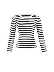 Trendyol Sweter w kolorze biało-czarnym rozmiar: L. Czarne swetry Trendyol, l, bez wzorów, bez ramiączek. Za 32.90 zł.