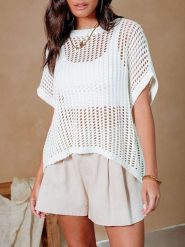 Milan Kiss Sweter w kolorze białym rozmiar: S. Białe swetry Milan Kiss, s, bez wzorów, bez ramiączek. Za 169.95 zł.