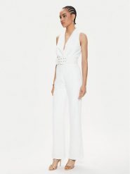 Marciano Guess Kombinezon 4GGK54 8080Z Biały Flare Fit. Białe sukienki Marciano Guess, z aplikacjami, z syntetyku, bez kołnierzyka, bez ramiączek. Za 379.99 zł.