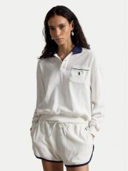 Polo Ralph Lauren Bluza 211A12737002 Biały Relaxed Fit. Białe bluzy Polo Ralph Lauren, xxl, bez wzorów, z bawełny, bez kaptura. Za 859.99 zł.