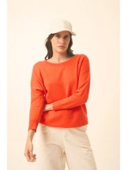 Just Cashmere Kaszmirowy sweter "Rebecca" w kolorze pomarańczowym rozmiar: L. Pomarańczowe swetry Just Cashmere, l, bez wzorów, z kaszmiru, bez ramiączek. Za 404.65 zł.