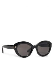 Tom Ford Okulary przeciwsłoneczne FT1316 Czarny. Czarne okulary przeciwsłoneczne TOM FORD, bez wzorów, plastikowe. Za 1,268.99 zł.