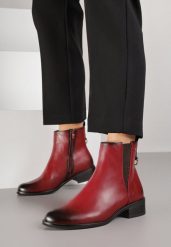 Czerwone Botki Sztyblety z Elastyczną Wstawką Verithelle. Czerwone botki Born2be, bez wzorów, z jeansu, eleganckie, bez obcasa, na obcasie, bez zapięcia. Za 109.99 zł.