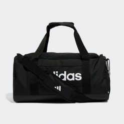 Torba sportowa ADIDAS Linear Duffel 24 l. Czarne torby sportowe adidas, bez wzorów, z materiału, na ramię. Za 119.99 zł.