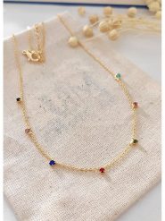 Atelier MIU Pozłacany naszyjnik z cyrkoniami - dł. 40 cm rozmiar: onesize. Żółte naszyjniki atelier MIU, z materiału, z cyrkonią, pozłacane. Za 46.45 zł.