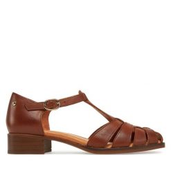 Sandały Pikolinos. Brązowe sandały Pikolinos, bez wzorów, bez obcasa, na słupku, bez zapięcia. Za 569.99 zł.