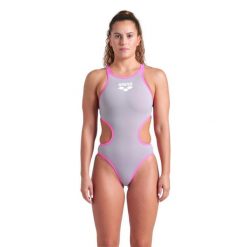 Strój Kąpielowy damski Arena One Biglogo One Piece. Szare stroje jednoczęściowe Arena, bez wzorów, eleganckie. Za 179.99 zł.