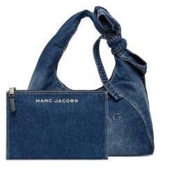 Torebka Marc Jacobs. Niebieskie torebki klasyczne Marc Jacobs, bez wzorów, klasyczne, bez dodatków. Za 1,499.00 zł.