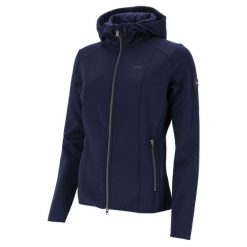 Damska kurtka jeździecka zapinana na zamek z kapturem Schockemöhle Sports Suzan. Niebieskie kurtki SCHOCKEMÖHLE, s, z aplikacjami, z gumy, glamour, z kapturem. Za 531.25 zł.