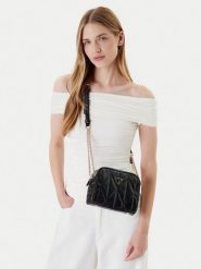 Guess Torebka Aldina HWGG96 63140 Czarny. Czarne listonoszki Guess, z aplikacjami, ze skóry, bez dodatków. Za 309.99 zł.