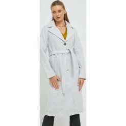 JDY płaszcz damski kolor szary przejściowy. Szare płaszcze JDY, l, bez wzorów, bez kaptura. Za 279.99 zł.