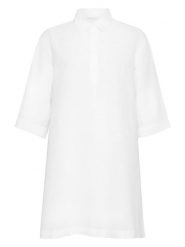 MOSS COPENHAGEN Sukienka "Kuana Mirilla" w kolorze białym rozmiar: L. Białe sukienki Moss Copenhagen, na co dzień, l, bez wzorów, bez kołnierzyka, bez ramiączek, mini, proste. Za 197.63 zł.