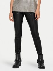 ONLY Legginsy Marlo 15324971 Czarny Skinny Fit. Czarne legginsy ONLY, bez wzorów, ze skóry. Za 89.99 zł.