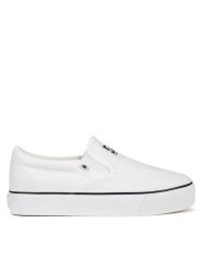 DC Tenisówki WFA3015-1 Biały. Białe trampki DC, bez wzorów, z materiału, bez zapięcia. Za 159.99 zł.