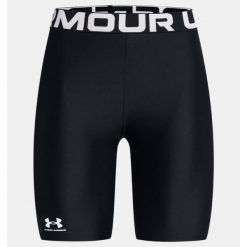 Spodenki treningowe damskie Under Armour HeatGear szybkoschnące. Czarne szorty sportowe Under Armour, bez wzorów. Za 98.67 zł.