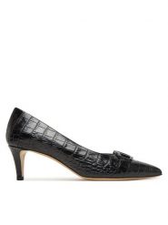 Aigner Szpilki Madonna 8B 1251265 Czarny. Czarne szpilki Aigner, bez wzorów, ze skóry, bez obcasa, na szpilce, bez zapięcia. Za 1,129.00 zł.