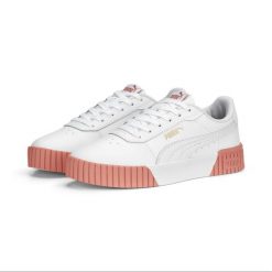 Buty trampki sportowe Puma CARINA 2.0. Białe buty sportowe lifestyle Puma, bez wzorów, z gumy, klasyczne, bez zapięcia. Za 309.00 zł.