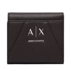 Portfel Armani Exchange. Brązowe portfele Armani Exchange, bez wzorów. Za 269.99 zł.