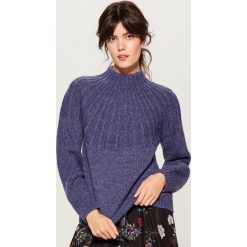 Sweter z domieszką wełny - Niebieski. Niebieskie swetry Mohito, z wełny. Za 159.99 zł.